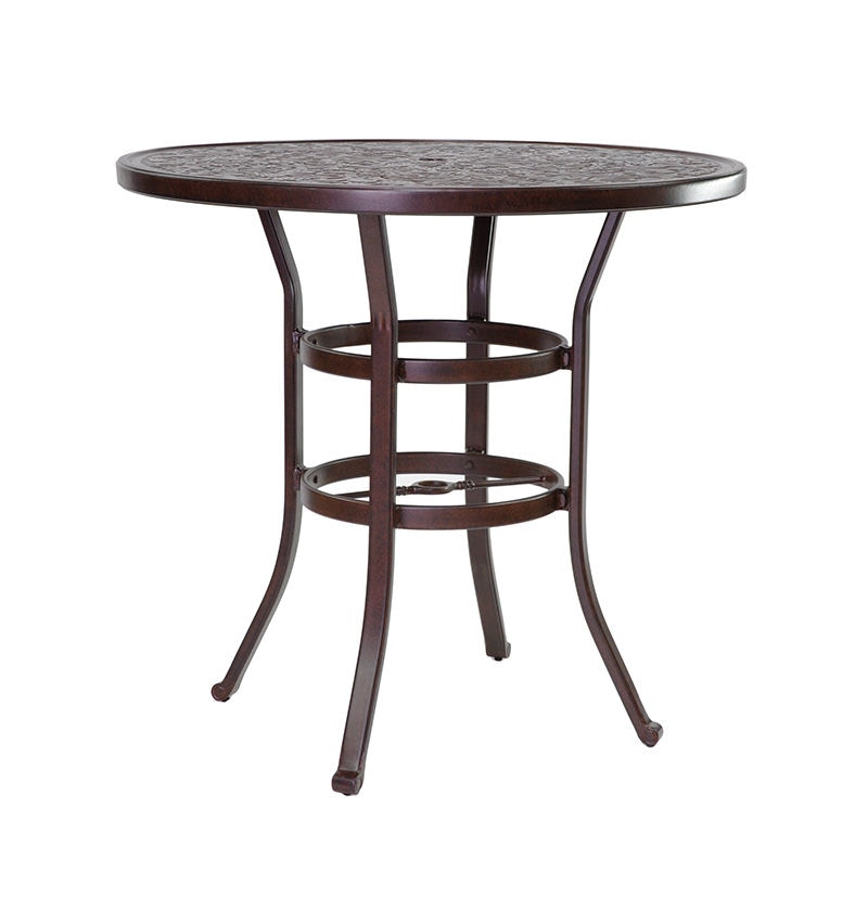 FH Casual Custom Table Vintage Round Bar Height Table The Fire